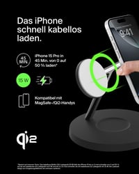 Nabíjacia stanica Belkin BoostCharge Pro 3 v 1 s bezdrôtovým nabíjaním Qi2, kompatibilná s MagSafe, nabíjačka pre iPhone 16, Apple Watch a AirPods, 40 W napájací adaptér 3