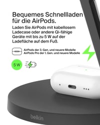 Nabíjacia stanica Belkin BoostCharge Pro 3 v 1 s bezdrôtovým nabíjaním Qi2, kompatibilná s MagSafe, nabíjačka pre iPhone 16, Apple Watch a AirPods, 40 W napájací adaptér 5