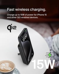 Belkin BoostCharge Pro vezeték nélküli power bank Qi2 – 8000 mAh, fekete 6