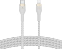 Belkin BoostCharge Pro Flex fonott USB-C–Lightning kábel 20W MFi - fehér - 2 m 1