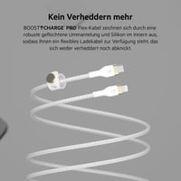 Belkin BoostCharge Pro Flex fonott USB-C–Lightning kábel 20W MFi - fehér - 2 m 4