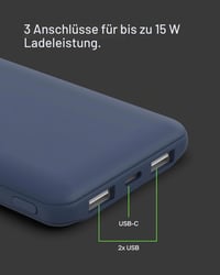Power banka Belkin BPB011 10 000 mAh, 1× USB-C + 2× USB-A, 15 W – modrá 2