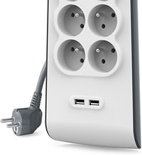 Belkin BSV604ca2M túlfeszültségvédő elosztó 6 aljzat, 2 USB, 2 m kábel - fehér 6