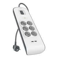 Prepäťová ochrana Belkin BSV604ca2M, 6 zásuviek, 2 USB, 2 m kábel – biela 2