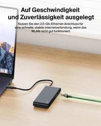 Hub USB-C Belkin Connect 8-în-1, 4K 60Hz, 100W PD, transfer de date 10Gbps, Ethernet 2,5G, compatibil Mac, Windows, Chromebook, negru 7