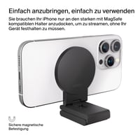 Belkin polohovateľný držiak na iPhone s MagSafe pre notebooky Mac – čierny, podpora funkcie Kamera v rámci kontinuity, videokonferencie, FaceTime, streamovanie 3