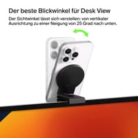 Belkin polohovateľný držiak na iPhone s MagSafe pre notebooky Mac – čierny, podpora funkcie Kamera v rámci kontinuity, videokonferencie, FaceTime, streamovanie 5
