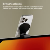 Belkin polohovateľný držiak na iPhone s MagSafe pre notebooky Mac – čierny, podpora funkcie Kamera v rámci kontinuity, videokonferencie, FaceTime, streamovanie 6