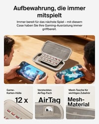 Belkin Gaming kemény tok Nintendo Switch 2-höz, AirTag-rekesszel, 12 játékkártya-hellyel - homokszín 5