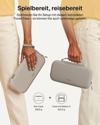 Belkin Gaming kemény tok Nintendo Switch 2-höz, AirTag-rekesszel, 12 játékkártya-hellyel - homokszín 4