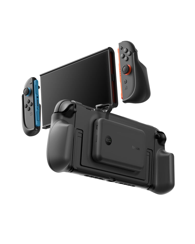 Belkin Herná nabíjacia rukoväť pre Nintendo Switch, 10000mAh powerbanka, 30W, magnetická odnímateľná nabíjačka, kompatibilná so stojanom, ergonomický úchop