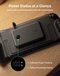 Belkin Herná nabíjacia rukoväť pre Nintendo Switch, 10000mAh powerbanka, 30W, magnetická odnímateľná nabíjačka, kompatibilná so stojanom, ergonomický úchop 8