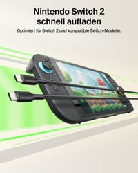Opletený kábel Belkin Gaming USB-C – USB-C, 60 W, 2 m, čierny – rýchle nabíjanie pre Nintendo Switch 2, iPhone 16/15, iPad, MacBook Air, Samsung Galaxy S25 Ultra 2