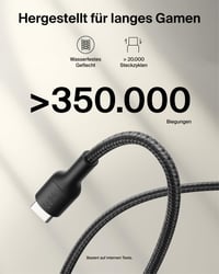 Opletený kábel Belkin Gaming USB-C – USB-C, 60 W, 2 m, čierny – rýchle nabíjanie pre Nintendo Switch 2, iPhone 16/15, iPad, MacBook Air, Samsung Galaxy S25 Ultra 4