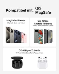 Belkin Magnetic Wireless Charger 15W MagSafe Qi2 iPhone Samsung fehér 6