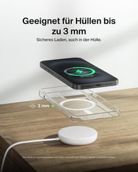 Belkin Magnetic Wireless Charger 15W MagSafe Qi2 iPhone Samsung fehér 5