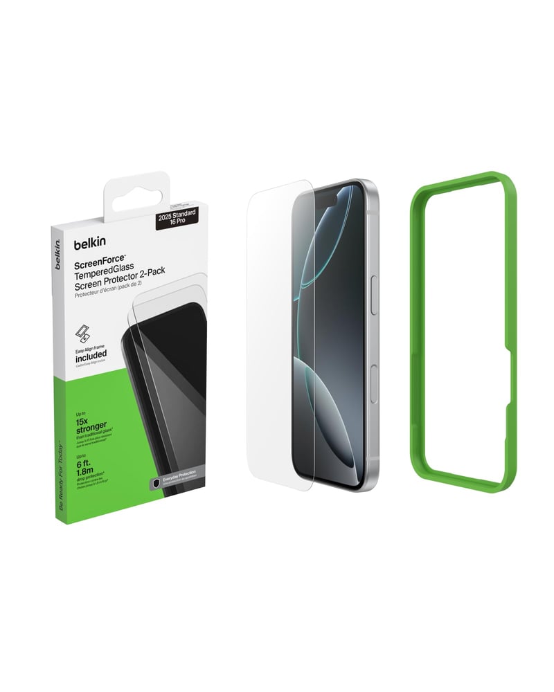 Ochranné tvrdené sklo na displej Belkin ScreenForce pre iPhone 17 + iPhone 16 Pro – 2 ks