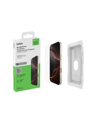 Ochranné sklo Belkin ScreenForce InvisiGlass pre iPhone 17 a iPhone 16 Pro, odolné voči poškriabaniu, tvrdosť 9H, jednoduchá aplikácia bez bublín, opakovane použiteľné 2