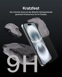 Folie de protecție ecran Belkin ScreenForce UltraGlass 2 Antimicrobiană pentru iPhone 15 și 14 Pro - Sticlă securizată subțire cu duritate 9H, rezistentă la zgârieturi, fără bule de aer 5