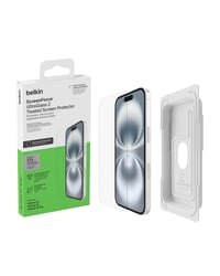 Folie de protecție ecran Belkin ScreenForce UltraGlass 2 Antimicrobiană pentru iPhone 15 și 14 Pro - Sticlă securizată subțire cu duritate 9H, rezistentă la zgârieturi, fără bule de aer 2