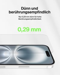 Folie de protecție ecran Belkin ScreenForce UltraGlass 2 Antimicrobiană pentru iPhone 15 și 14 Pro - Sticlă securizată subțire cu duritate 9H, rezistentă la zgârieturi, fără bule de aer 6