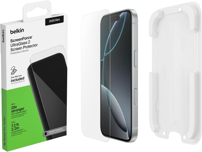 Belkin ScreenForce UltraGlass 2 iPhone Air üvegfólia, 9H keménység, buborékmentesítő tálcával