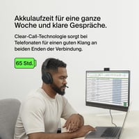 Căști Bluetooth Belkin SoundForm Adapt cu microfon, Multipoint, anulare a zgomotului ENC, autonomie 65 de ore, wireless și cu fir, PC, l 3