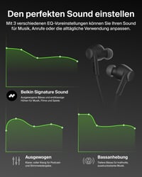 Căști cu fir Belkin SoundForm ANC USB-C cu microfon, anulare a zgomotului, compatibile cu iPhone 16/17, iPad, Galaxy S25, Pixel 10, negru 7