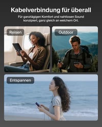 Căști cu fir Belkin SoundForm ANC USB-C cu microfon, anulare a zgomotului, compatibile cu iPhone 16/17, iPad, Galaxy S25, Pixel 10, negru 4