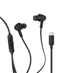 Căști cu fir Belkin SoundForm ANC USB-C cu microfon, anulare a zgomotului, compatibile cu iPhone 16/17, iPad, Galaxy S25, Pixel 10, negru 1