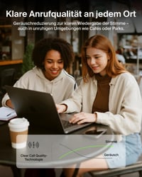 Căști cu fir Belkin SoundForm ANC USB-C cu microfon, anulare a zgomotului, compatibile cu iPhone 16/17, iPad, Galaxy S25, Pixel 10, negru 6