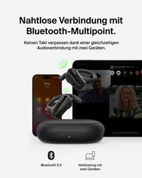Belkin SoundForm ClearFit otvorené bezdrôtové Bluetooth slúchadlá, IPX5 vodeodolné, pre šport, beh, cyklistiku a turistiku, čierne 5
