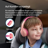 Detské slúchadlá Belkin SoundForm Mini s mikrofónom, 3,5 mm jack konektorom, na používanie v škole aj na cestách, ružové 5
