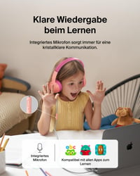 Káblové detské slúchadlá Belkin SoundForm Mini, adaptér USB-C na 3,5 mm jack, vstavaný mikrofón, obmedzenie hlasitosti 85 dB, pre iPhone, iPad a Galaxy 4