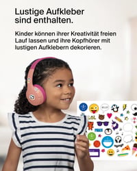 Bezdrôtové detské slúchadlá Belkin SoundForm Mini so vstavaným mikrofónom, 30-hodinovou výdržou batérie, nálepkami, pre iPhone, iPad, Galaxy 8