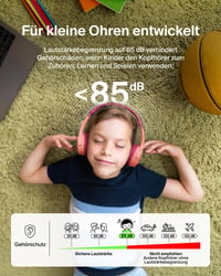 Bezdrôtové detské slúchadlá Belkin SoundForm Mini so vstavaným mikrofónom, 30-hodinovou výdržou batérie, nálepkami, pre iPhone, iPad, Galaxy 3
