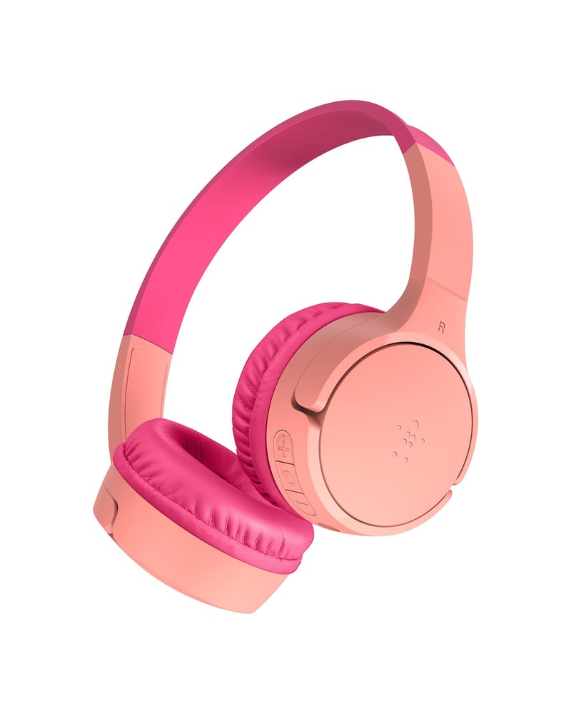 Bezdrôtové detské slúchadlá Belkin SoundForm Mini so vstavaným mikrofónom, 30-hodinovou výdržou batérie, nálepkami, pre iPhone, iPad, Galaxy