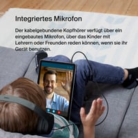 Káblové detské slúchadlá Belkin SoundForm Mini so zabudovaným mikrofónom, 3,5 mm jack konektorom, vhodné do školy aj na cestovanie – čierne 4