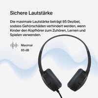 Káblové detské slúchadlá Belkin SoundForm Mini so zabudovaným mikrofónom, 3,5 mm jack konektorom, vhodné do školy aj na cestovanie – čierne 2