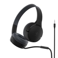 Káblové detské slúchadlá Belkin SoundForm Mini so zabudovaným mikrofónom, 3,5 mm jack konektorom, vhodné do školy aj na cestovanie – čierne 1
