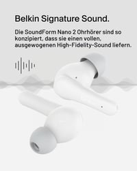 Detské Bluetooth slúchadlá Belkin SoundForm Nano 2, limit hlasitosti 85 dB, IPX5 – biele 7