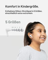 Detské Bluetooth slúchadlá Belkin SoundForm Nano 2, limit hlasitosti 85 dB, IPX5 – biele 4