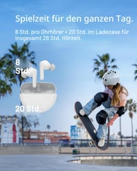 Detské Bluetooth slúchadlá Belkin SoundForm Nano 2, limit hlasitosti 85 dB, IPX5 – biele 2