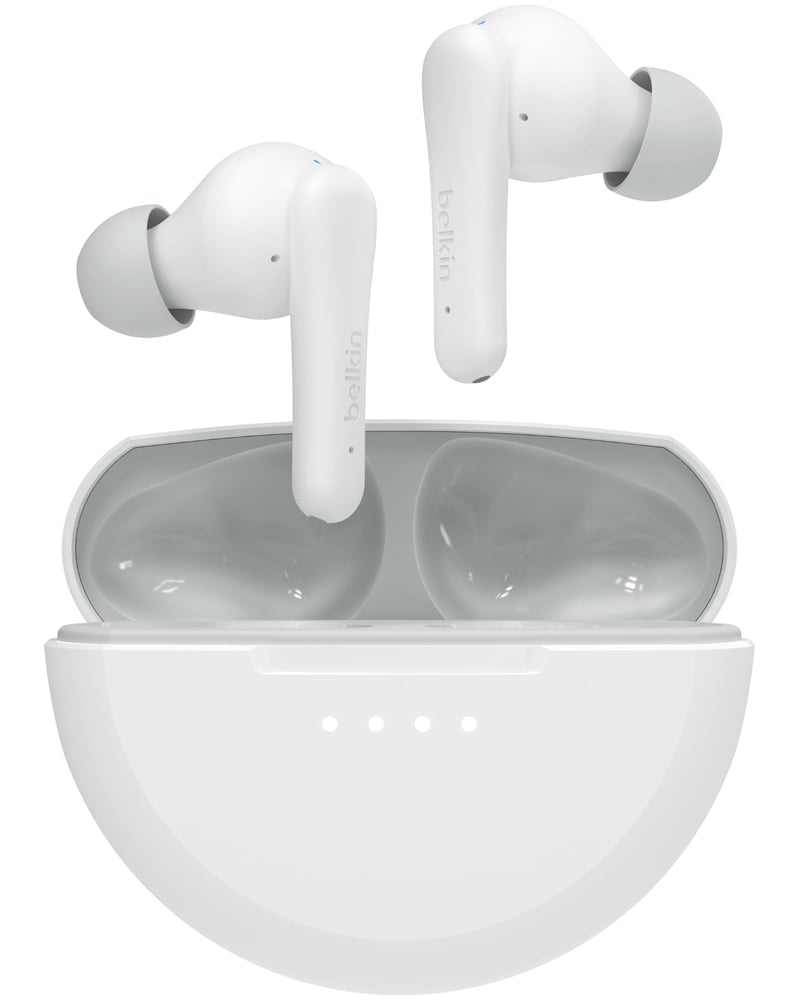 Detské Bluetooth slúchadlá Belkin SoundForm Nano 2, limit hlasitosti 85 dB, IPX5 – biele