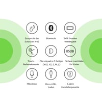 Căști wireless pentru copii Belkin SOUNDFORM Nano Bluetooth, limitare volum 85 dB, IPX5, autonomie 24 ore, pentru iPhone, iPad, Kindle – Alb 3