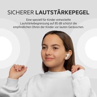 Căști wireless pentru copii Belkin SOUNDFORM Nano Bluetooth, limitare volum 85 dB, IPX5, autonomie 24 ore, pentru iPhone, iPad, Kindle – Alb 4