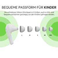 Căști wireless pentru copii Belkin SOUNDFORM Nano Bluetooth, limitare volum 85 dB, IPX5, autonomie 24 ore, pentru iPhone, iPad, Kindle – Alb 5