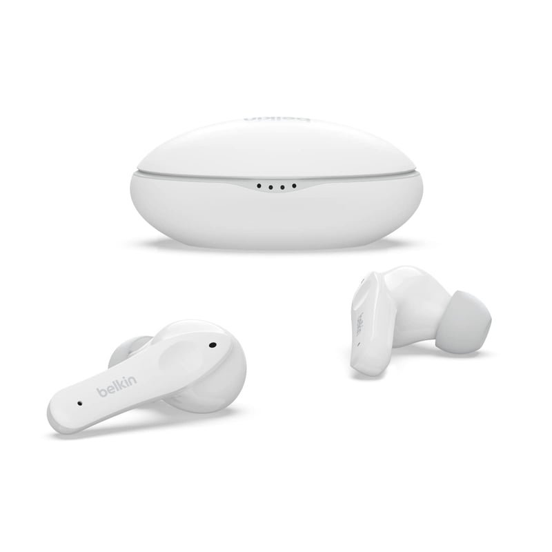 Căști wireless pentru copii Belkin SOUNDFORM Nano Bluetooth, limitare volum 85 dB, IPX5, autonomie 24 ore, pentru iPhone, iPad, Kindle – Alb