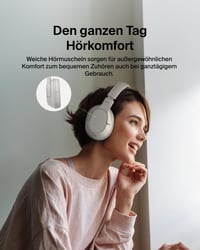 Bezdrôtové slúchadlá Belkin SoundForm Surround Bluetooth, cez uši (over-ear) s potlačením hluku, výdrž batérie 60 hodín, mäkké náušníky, pre iPhone, Galaxy, iPad – piesková farba 7