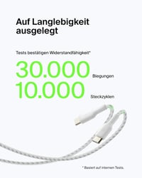 Belkin BoostCharge szövetfonott USB-C/USB-A töltőkábel - fehér - 1 m 4